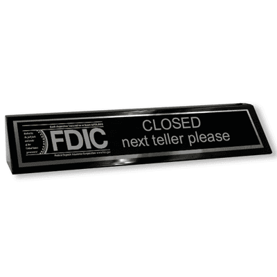 FDIC Next Teller Wood Block  - alternate view