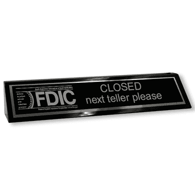 FDIC Next Teller Wood Block - alternate view