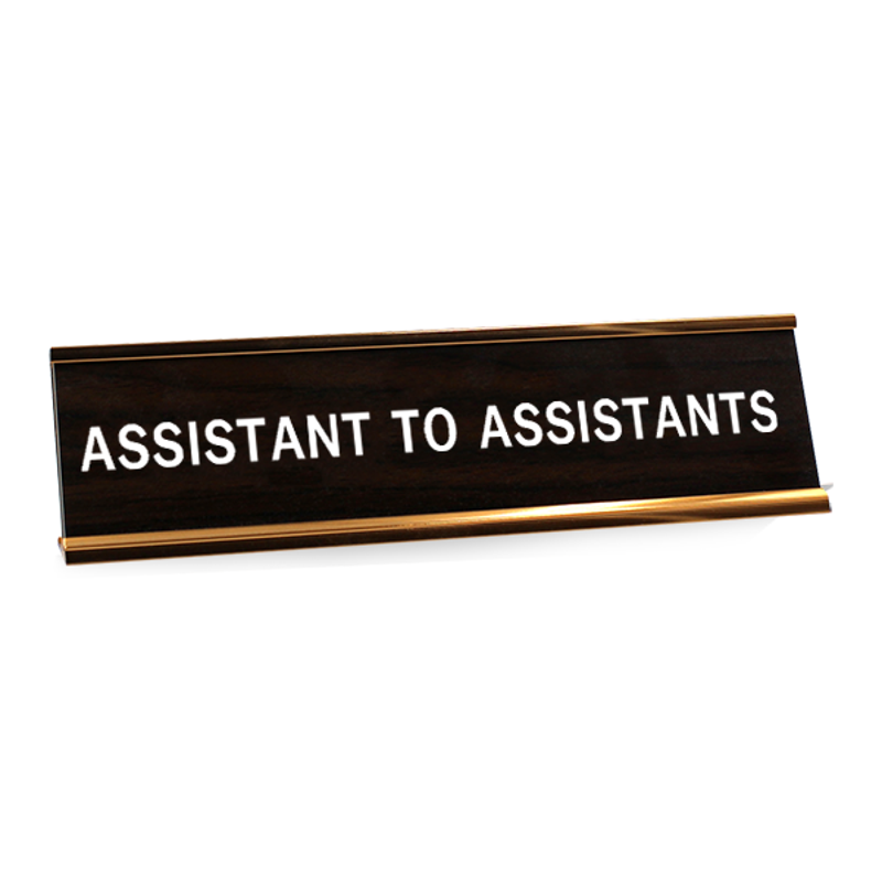 Assistant to Assistants Funny Name Plate