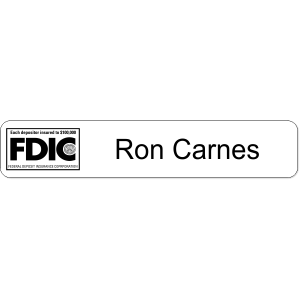 Engraved Official FDIC Logo Sign