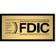 Banks & Financial Institutions 4" x 8" FDIC Sign