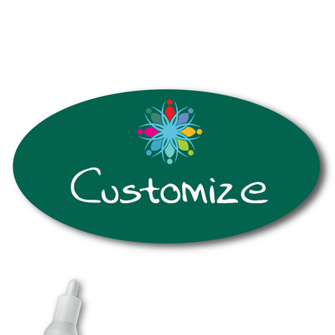 Chalkboard Magnetic Oval Name Tag