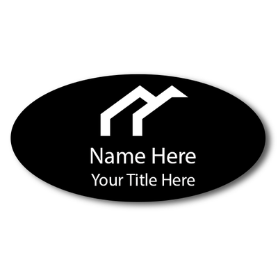 Magnetic Laser Engraved Oval Name Tag