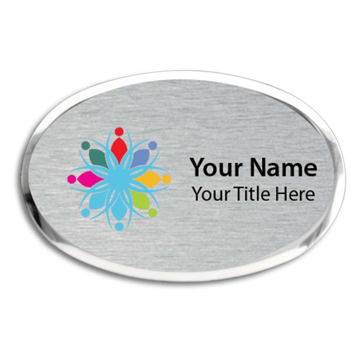 Magnetic Full Color Executive Beveled Oval Badges