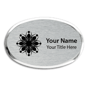 Executive Engraved Magnetic Oval Name Badges