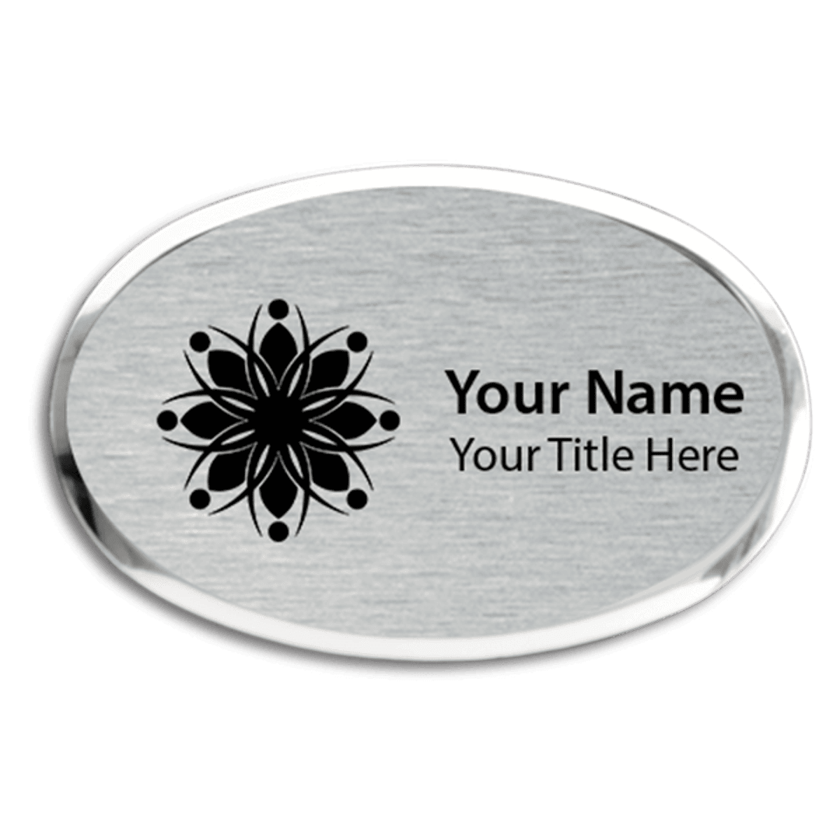 Magnetic Engraved Executive Beveled Oval Badges