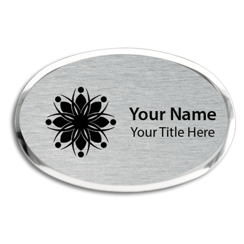 Magnetic Engraved Executive Beveled Oval Badges