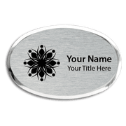 Executive Engraved Magnetic Oval Name Badges