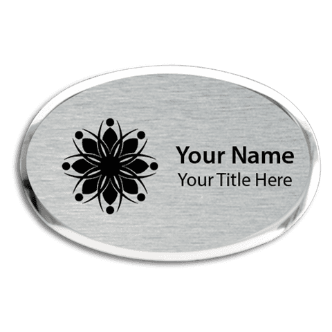 Executive Engraved Magnetic Oval Name Badges
