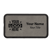 Framed Leatherette 1.5" x 3" Rectangle Name Tag