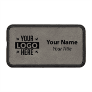 Framed Leatherette 1.5" x 3" Rectangle Name Tag