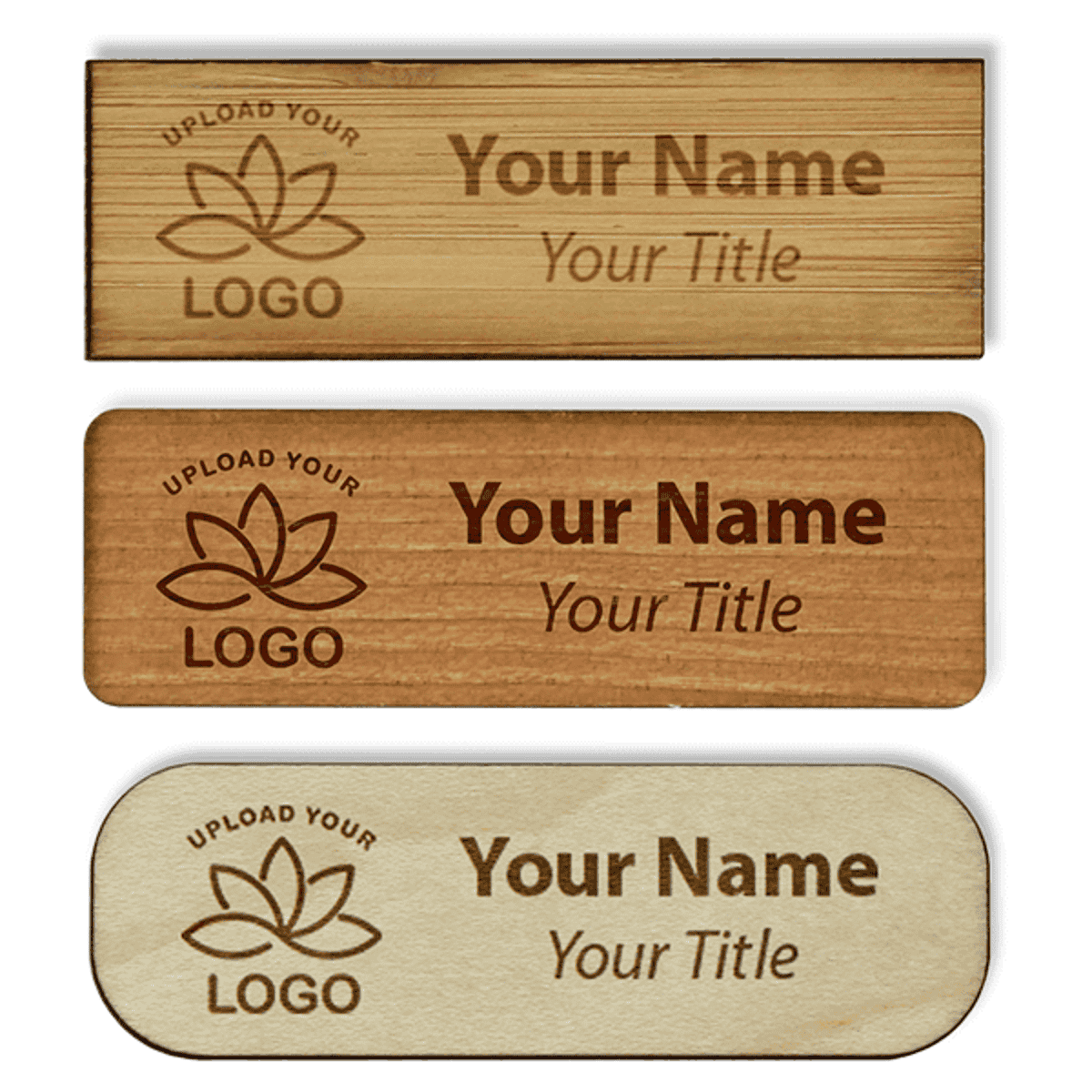 Engraved Wood Name Tag | 1" x 3"