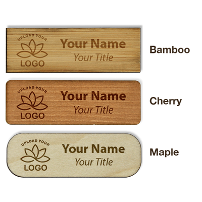 Engraved Wood Name Tag | 1" x 3"