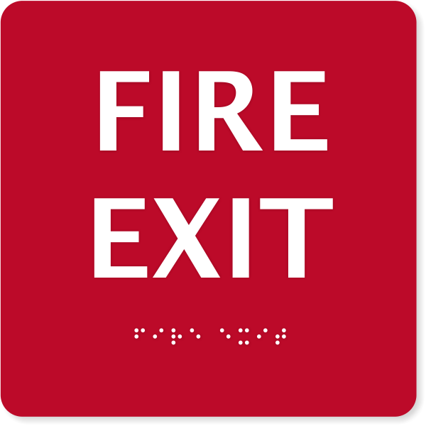 ADA Compliant Fire Exit Sign