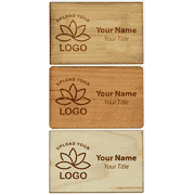 Engraved Wood 2" x 3" Name Tag
