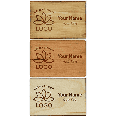 Engraved Wood Name Tag | 2" x 3"