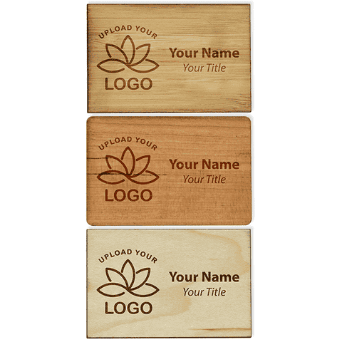 Engraved Wood 2" x 3" Name Tag