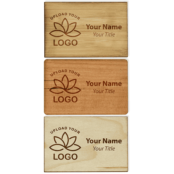 Engraved Wood 2" x 3" Name Tag