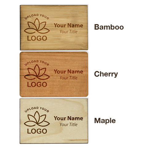 Engraved Wood 2" x 3" Name Tag