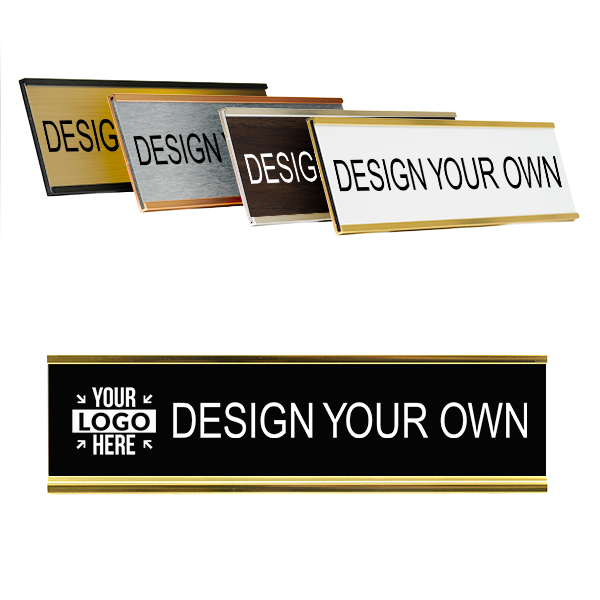 Engraved Wall Nameplate, 2" x 8" | Custom Office Door Sign