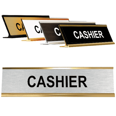 2" x 8" Engraved Cashier Desk Plate