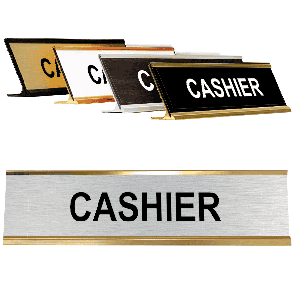 2" x 8" Engraved Cashier Desk Plate