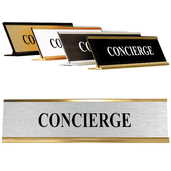 2" x 8" Engraved Concierge Desk Plate