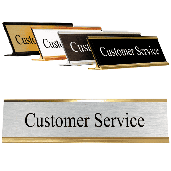 2" x 8" Engraved Customer Service Desk Plate