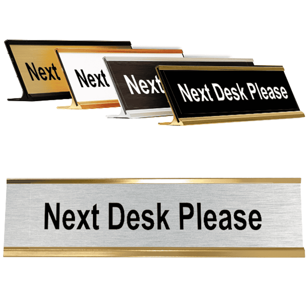 Next Desk Please Desk Plate | 2" x 8"