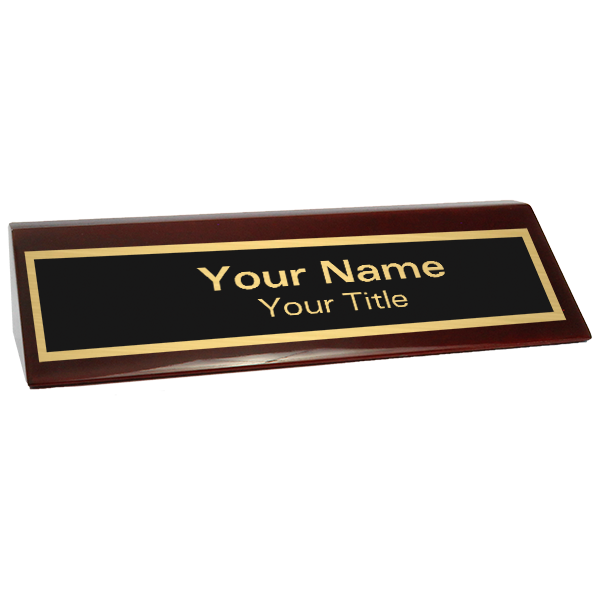 Polished Finish Rosewood Desk Wedge | 2" x 8"