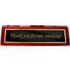 Rosewood Desk Plate Thank you for not smoking - 2" x 8" Black Brass