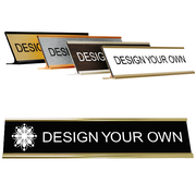 2" x 10" Engraved Desk Plate with Holder