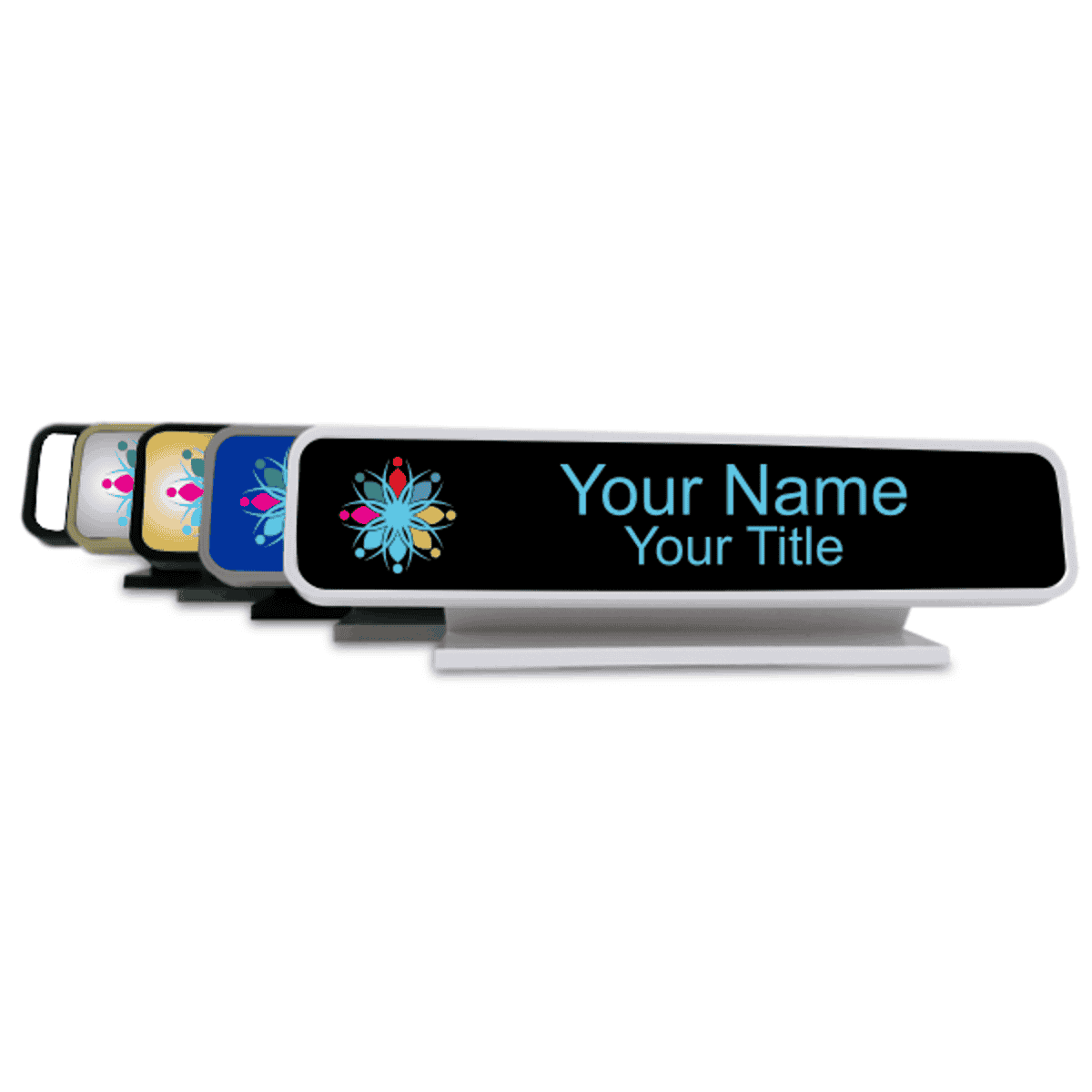 Rounded Full Color Desk Sign - 2" x 10"