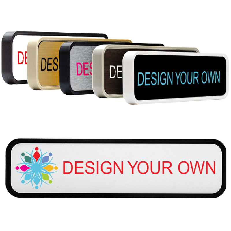 2x8 Plastic Rounded Corner Wall Sign with Color Insert (9128)