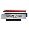 1.75" x 9" Plastic Desk Plate with Insert Square Corners