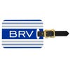Blue & White Custom Monogram Luggage Tag