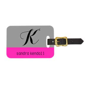 Custom Monogram Design Luggage Tag