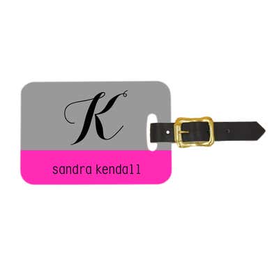Custom Monogram Design Luggage Tag
