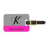 Custom Monogram Design Luggage Tag