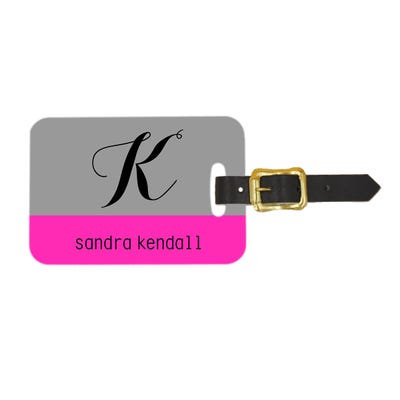 Custom Monogram Design Luggage Tag