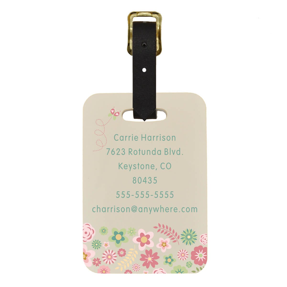 Floral Custom Luggage Tag