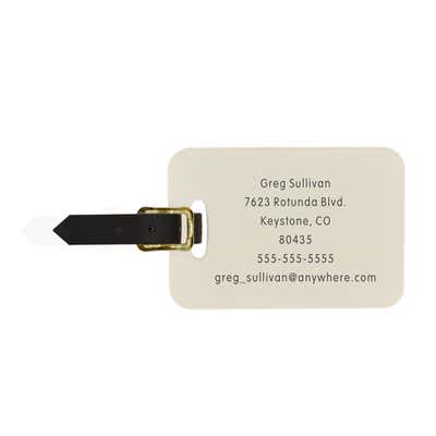 Custom Luggage Tag with Initial Monogram - alternate view
