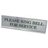 Please Ring Bell for Service Desk Plate | 2" x 8"