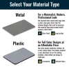 Infographic to assist when selecting the most appropriate material for a name tag