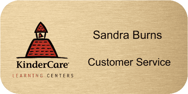 KinderCare Metal Name Tag - 1.5 x 3"