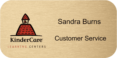 KinderCare Metal Name Tag - 1.5 x 3"