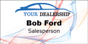 Car Dealer Abstract Full Color Name Tag