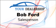 Car Dealer Abstract Full Color Name Tag
