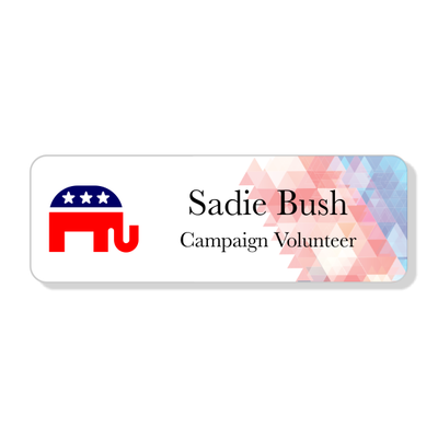 Abstract Conservative Political Name Tag