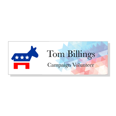 Abstract Liberal Political Name Tag